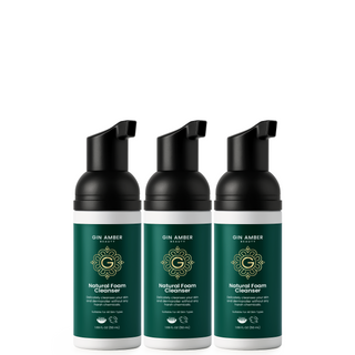 Mini Natural Foam Cleanser (3 PACK - 50mL) - Cleanses Dermaroller, Skin