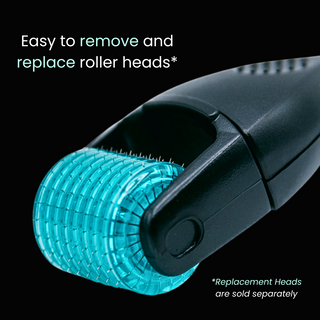 0.5mm Replaceable Head Dermaroller (192 Real Individual Needles®, Eco-Friendly) - Wrinkles, Hyperpigmentation